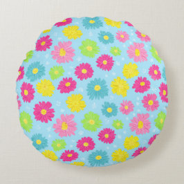 Cojín Redondo Colorful Daisies