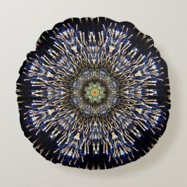 Cojín Redondo Colorful Firework Mandala