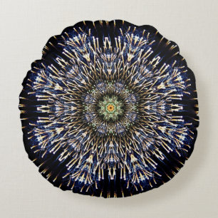 Cojín Redondo Colorful Firework Mandala
