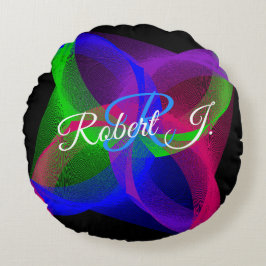 Cojín Redondo Colorful Geometric Circular Blend Round Pillow