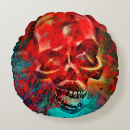Cojín Redondo Colorful skull