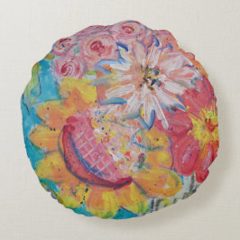 Cojín Redondo Colorful Suns by Lydia's Art Sangria