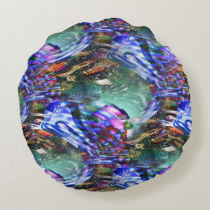 Cojín Redondo Colorida fluctuación de imagen virtual sobre el ac