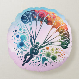 Cojín Redondo Colorido Skydiver acuático
