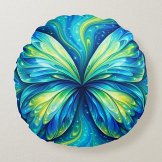 Cojín Redondo Colourful Blue, Yellow, Black Round Pillow