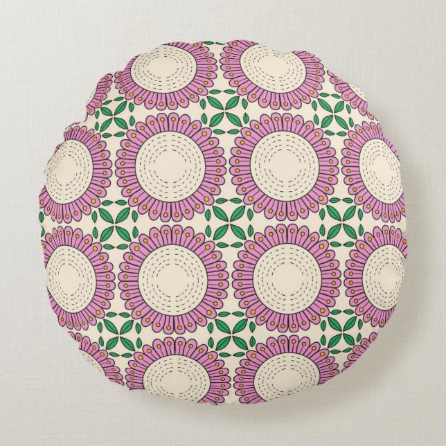 Cojín Redondo Colourful Round Pillow design  (Anverso)