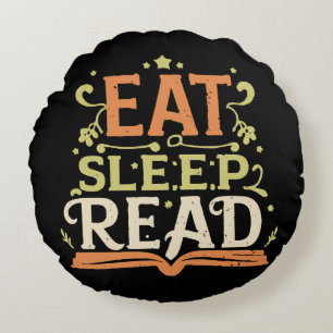 Cojín Redondo Come Leer Dormir, Lectura Divertida