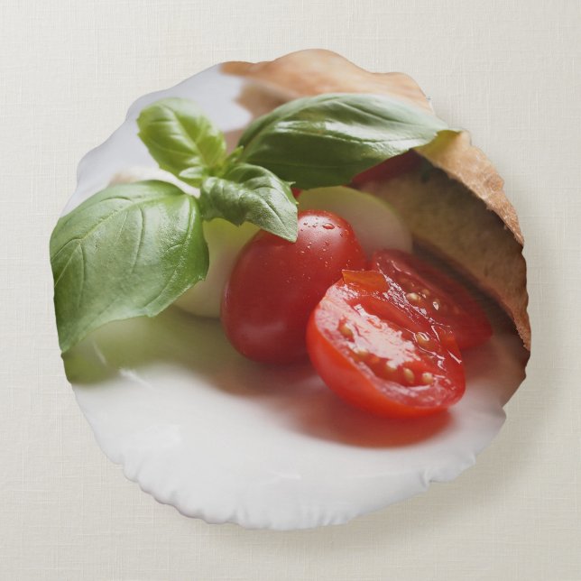 Cojín Redondo Comida italiana (Reverso)