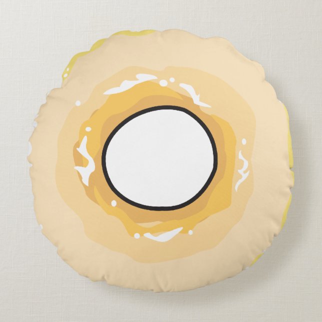 Cojín Redondo Comida para Thought_Dreaming de Donuts_Totalmente  (Anverso)