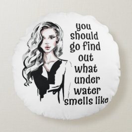 Cojín Redondo Cómo huele bajo el agua