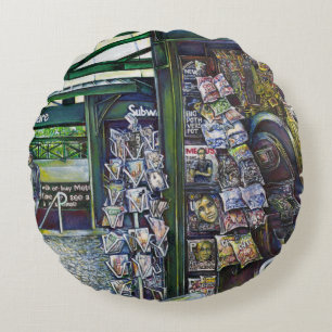 Cojín Redondo ¿Cómo Una Imagen, Inimaginativa?