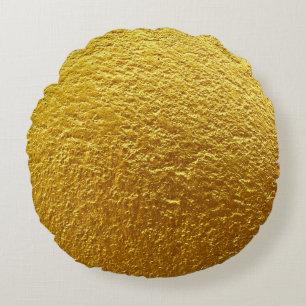 Cojín Redondo Concepto de textura de pared de oro abstracto, ant