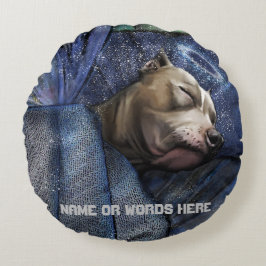 Cojín Redondo Condolencia por pérdida de la simpatía de Pitbull