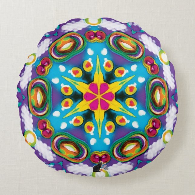 Cojín Redondo Confección Kaleidoscope (Anverso)