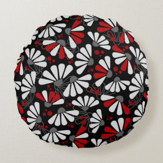 Cojín Redondo Confetti de la Conefluente sobre el negro