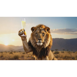 Cojín Redondo Congratulations Lion