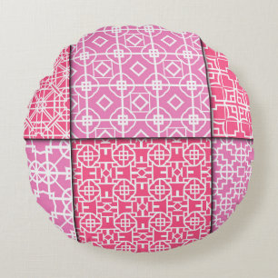 Cojín Redondo Conjunto de 6 patrones geométricos sin fisuras. Il