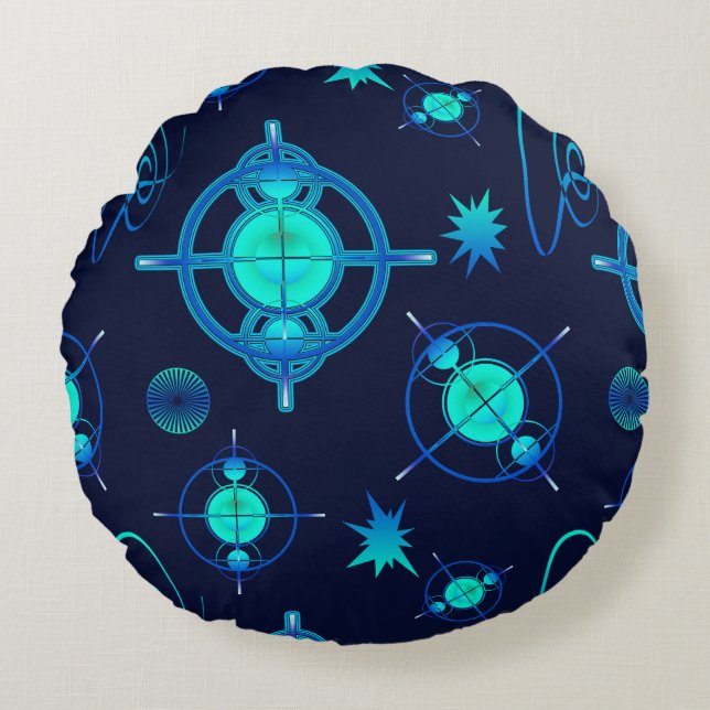 Cojín Redondo Connected Minds Pattern (Anverso)