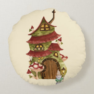 Cojín Redondo ¡Conoce A Thistle Toadstool!