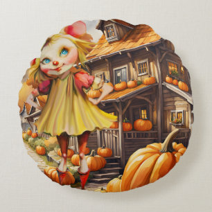 Cojín Redondo Consideraciones de disfraces de Halloween