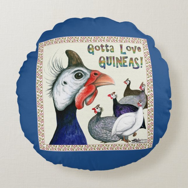 Cojín Redondo ¡Consiguió amar Guinea! (Anverso)