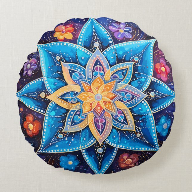 Cojín Redondo Constelación cósmica (Anverso)