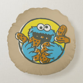 Cojín Redondo Cookie Monster Retro