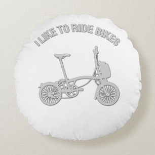 Cojín Redondo Cool bicycle Design - I Like to Ride Bikes