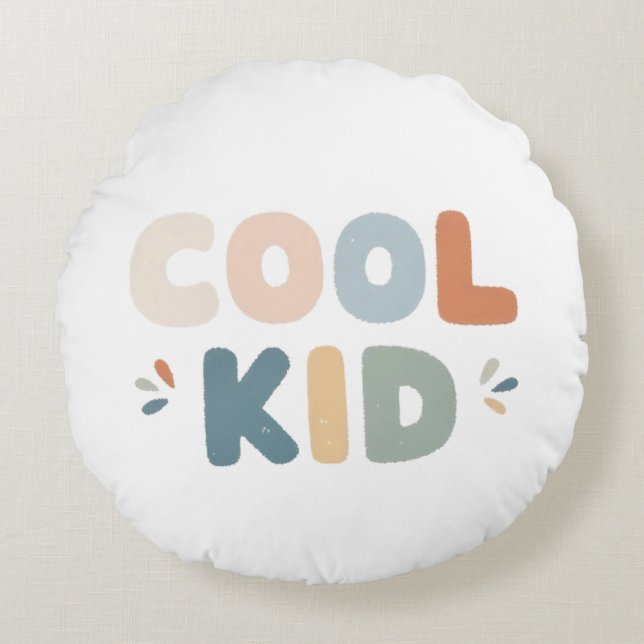 Cojín Redondo Cool Kid  (Anverso)