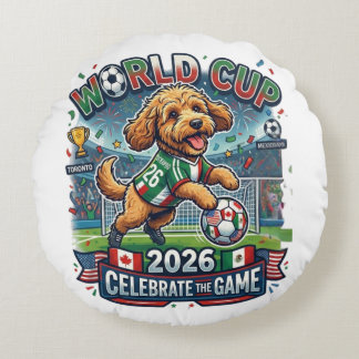 Cojín Redondo Copa Mundial de Cockapoo 2026