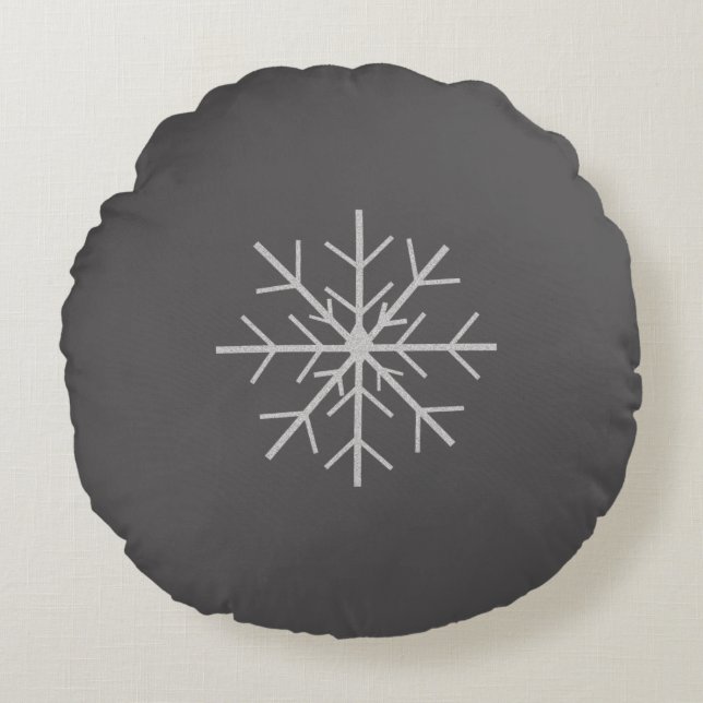 Cojín Redondo Copo de nieve (Anverso)