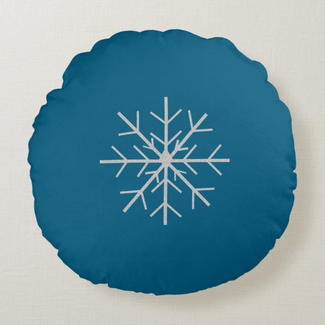 Cojín Redondo Copo de nieve  (Anverso)