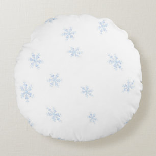 Cojín Redondo Copos de nieve