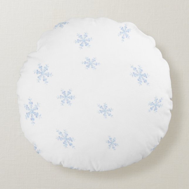 Cojín Redondo Copos de nieve (Anverso)