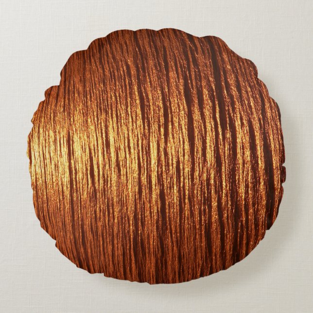 Cojín Redondo Copper sea pattern (Anverso)