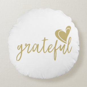 Cojín Redondo corazón agradecido