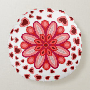 COJÍN REDONDO CORAZÓN DE AMOR REGALO