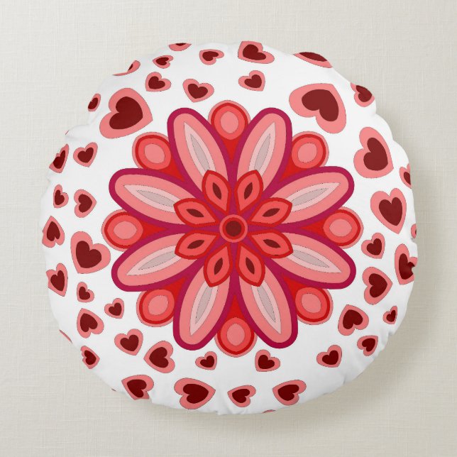 COJÍN REDONDO CORAZÓN DE AMOR REGALO (Anverso)