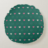 Corazón Rosa y Verde Patrón continuo Lindo Minimal
