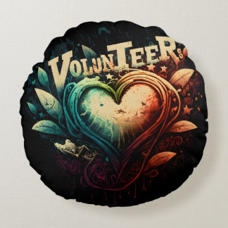Cojín Redondo Corazón voluntario