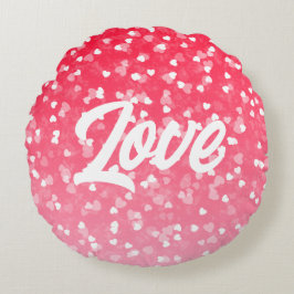 Cojín Redondo Corazones y amor de San Valentín