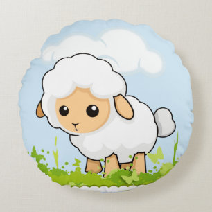 Cojín Redondo Cordero pequeño lindo
