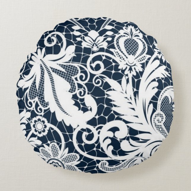 Cojín Redondo Cordón blanco 2 (Anverso)