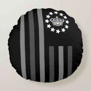 Cojín Redondo Corona gris - Bandera