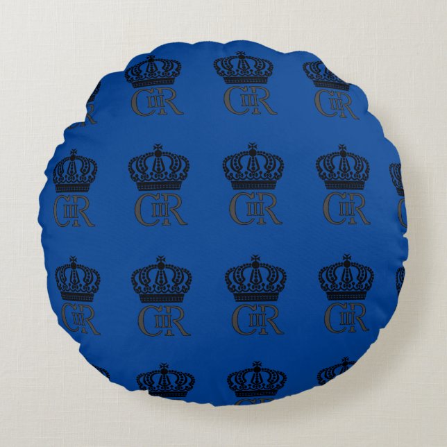 Cojín Redondo Coronación del Rey Carlos III (Anverso)