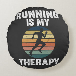 Cojín Redondo Correr Es Mi Terapia
