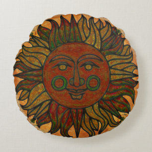 Cojín Redondo Cosecha Grunge Nueva Era