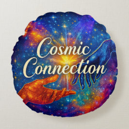 Cojín Redondo 🪐 Cosmic Connection Decorative Pillow
