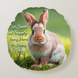 Cojín Redondo Cosmosa colilla de conejo - Cushiro de conejo blan