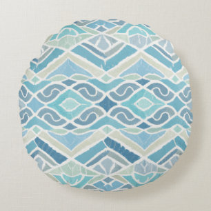 Cojín Redondo Costa/playa/azul marino